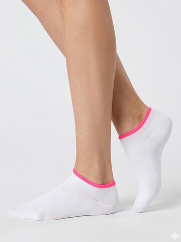 footstar Ankle Socks 'Neon' in White