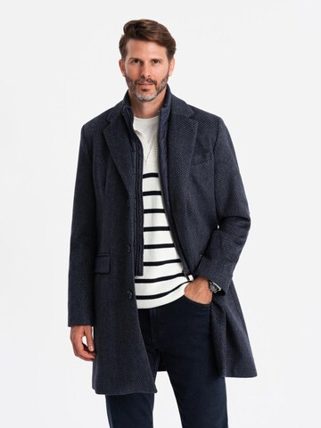 Ombre Between-seasons coat in Blue: front