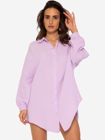 SASSYCLASSY Bluse in Lila: Vorderseite