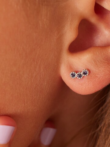 Boucles d'oreilles 'Lieblich' Lucardi en argent : devant