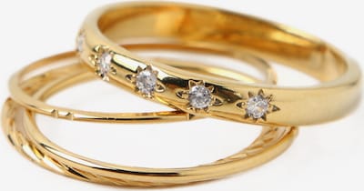 Orelia Bague 'Crystal Starburst' en or, Vue avec produit