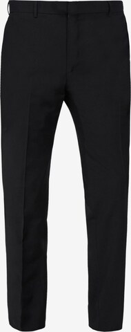 Coupe slim Pantalon à plis 'Panama' Ted Baker en noir : devant