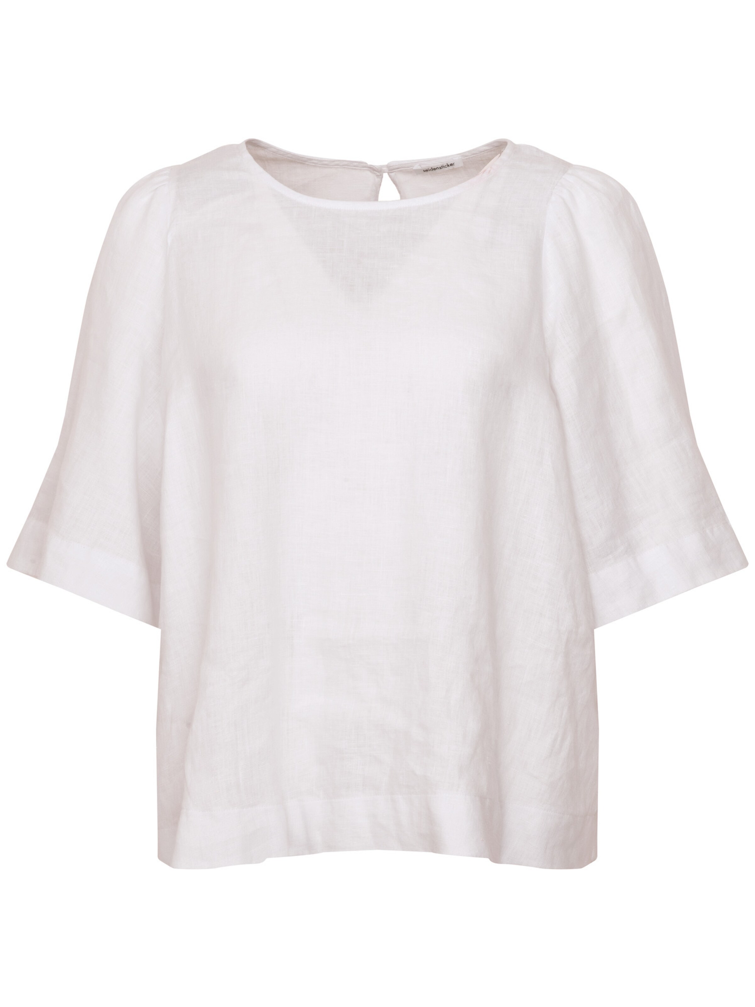 Chemisier ' Schwarze Rose ' SEIDENSTICKER en blanc : devant