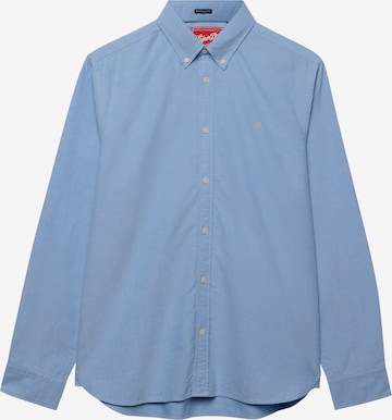Superdry & Co Button Up Shirt 'Preppy' in Blue: front