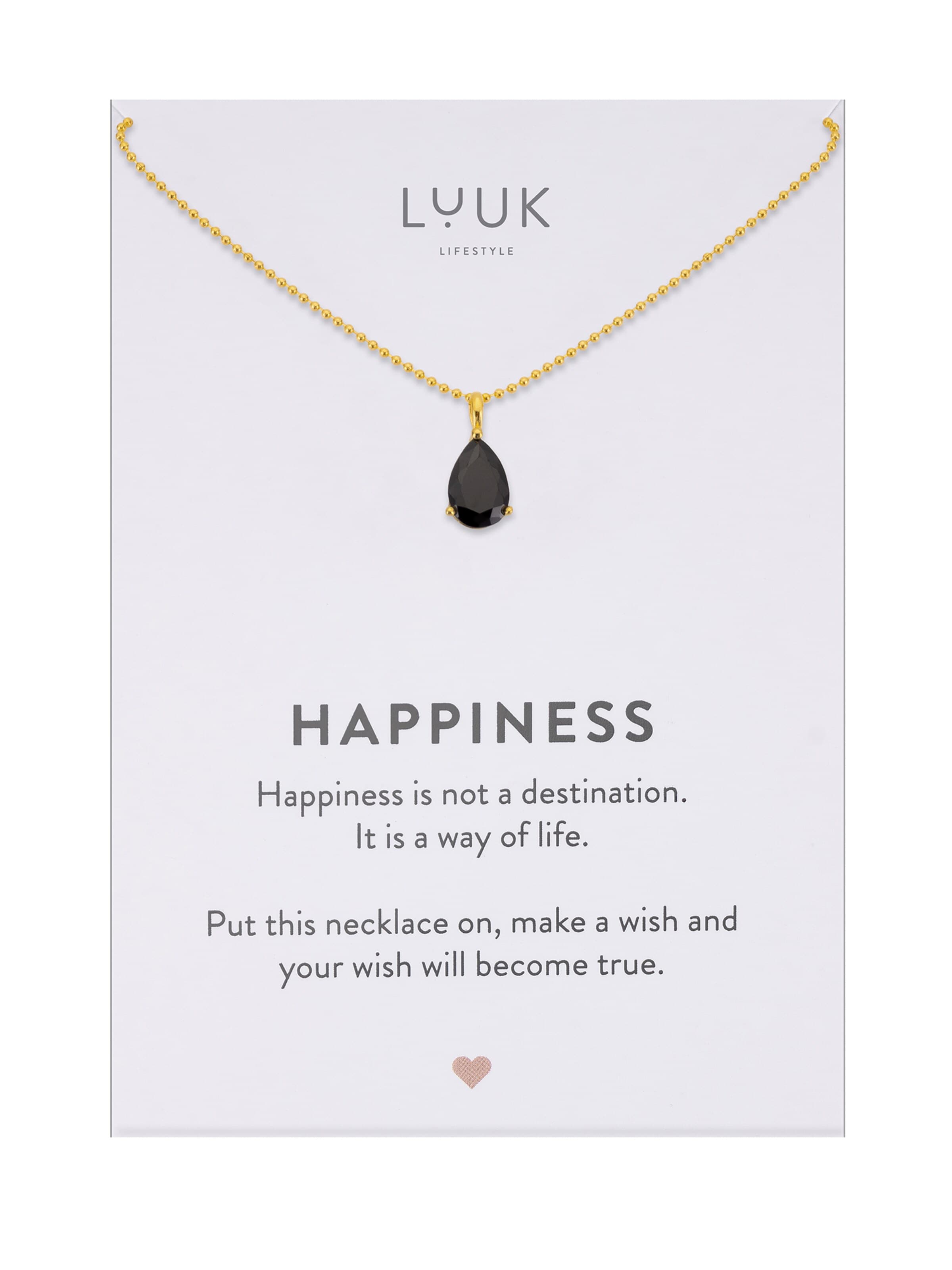 LUUK LIFESTYLE Necklace in Gold: front