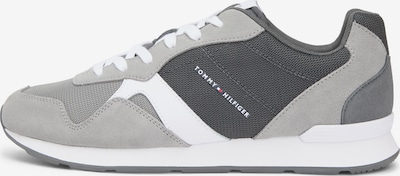 TOMMY HILFIGER Matalavartiset tennarit 'RUNNER MIX' värissä harmaa / tummanvihreä / valkoinen, Tuotenäkymä