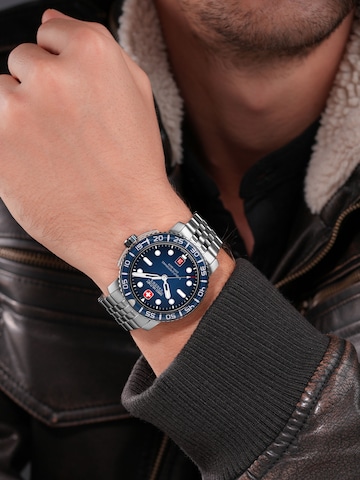 SWISS MILITARY HANOWA Uhr 'Black Marlin' in Silber: Vorderseite
