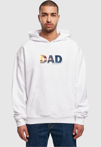 Sweat-shirt 'For The Best Dad' Merchcode en blanc : devant