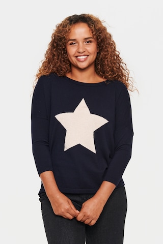 SAINT TROPEZ Pullover 'Baria' i blå: forside