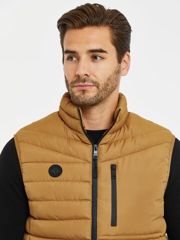 Threadbare Bodywarmer 'Hunnigan' in Bruin