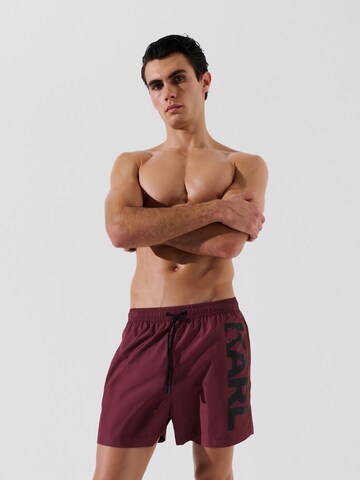 Karl Lagerfeld Swimming shorts in Red: front