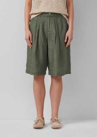 Wide Leg Pantalon s.Oliver en vert : devant