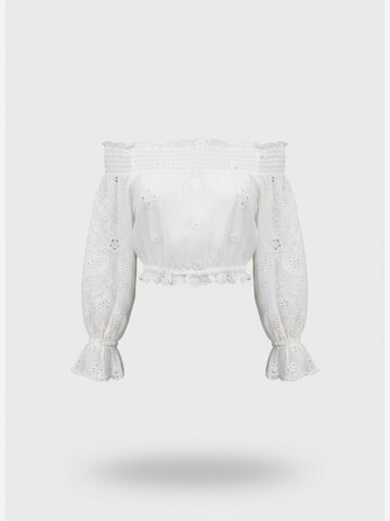 Miss June Top 'Top manche longue Maeve' in White: front