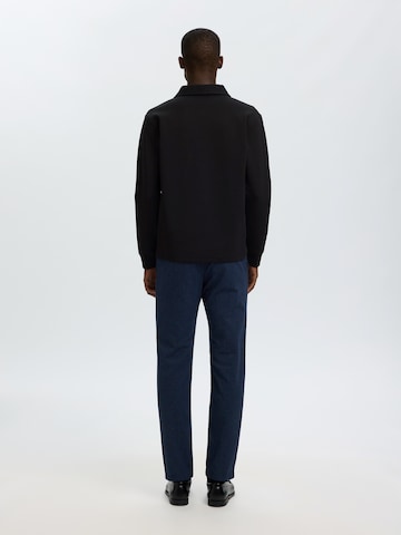 SELECTED - Sudadera con cremallera 'SLMTOM' en negro