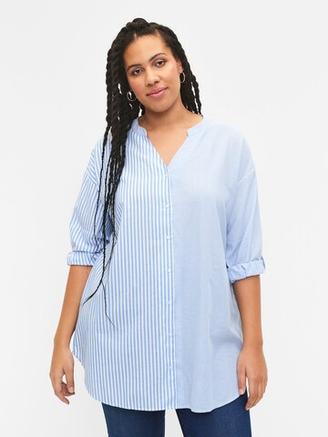 Zizzi Blouse 'FIA' in Blue: front