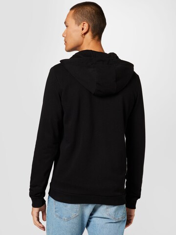 4F Athletic Zip-Up Hoodie in Black