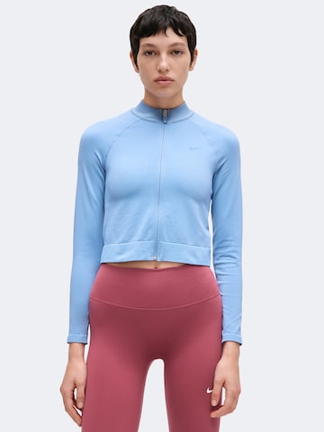 NIKE Bluza rozpinana sportowa w kolorze niebieski: przód