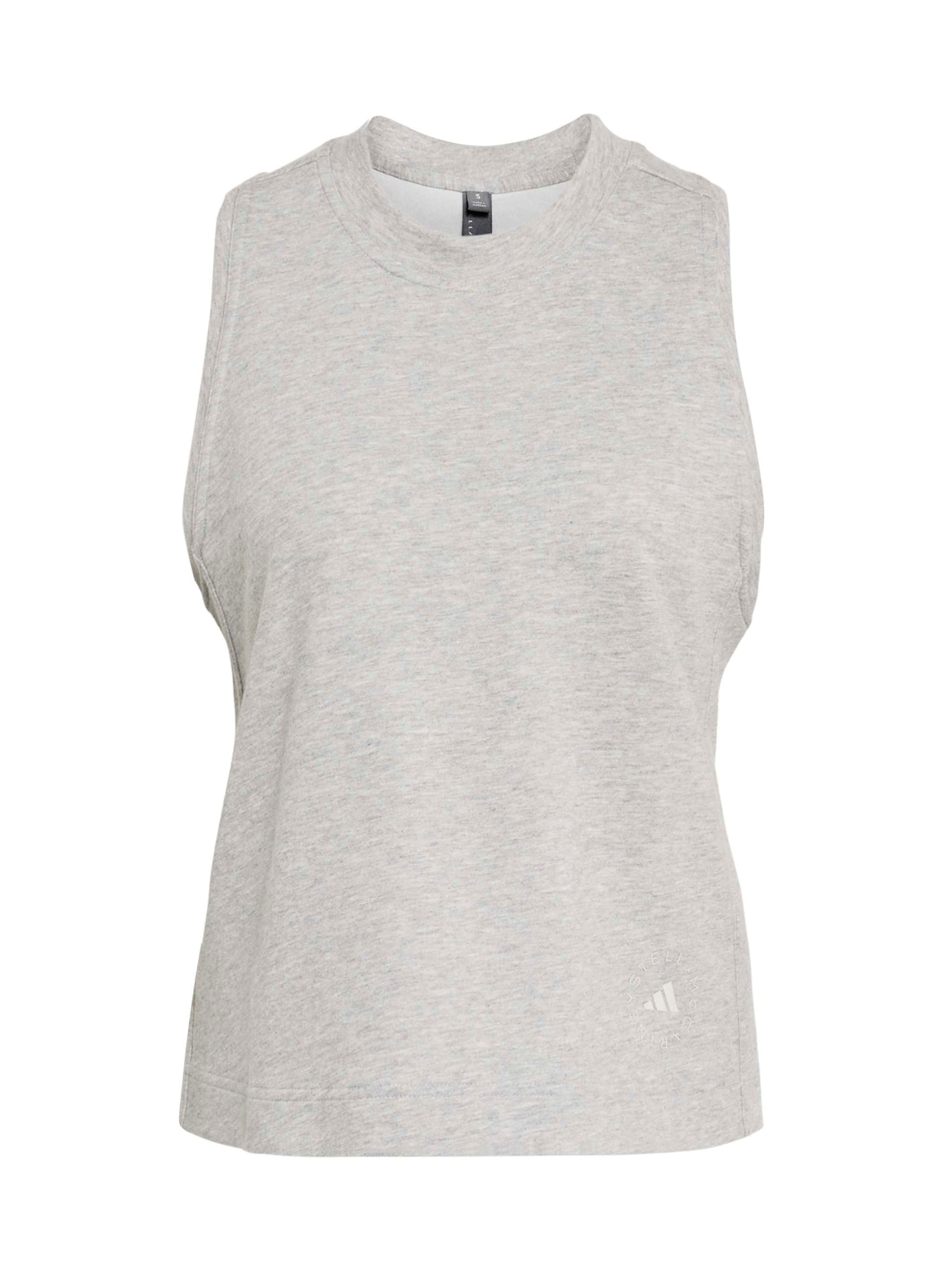 ADIDAS BY STELLA MCCARTNEY Спортен топ в сиво: отпред