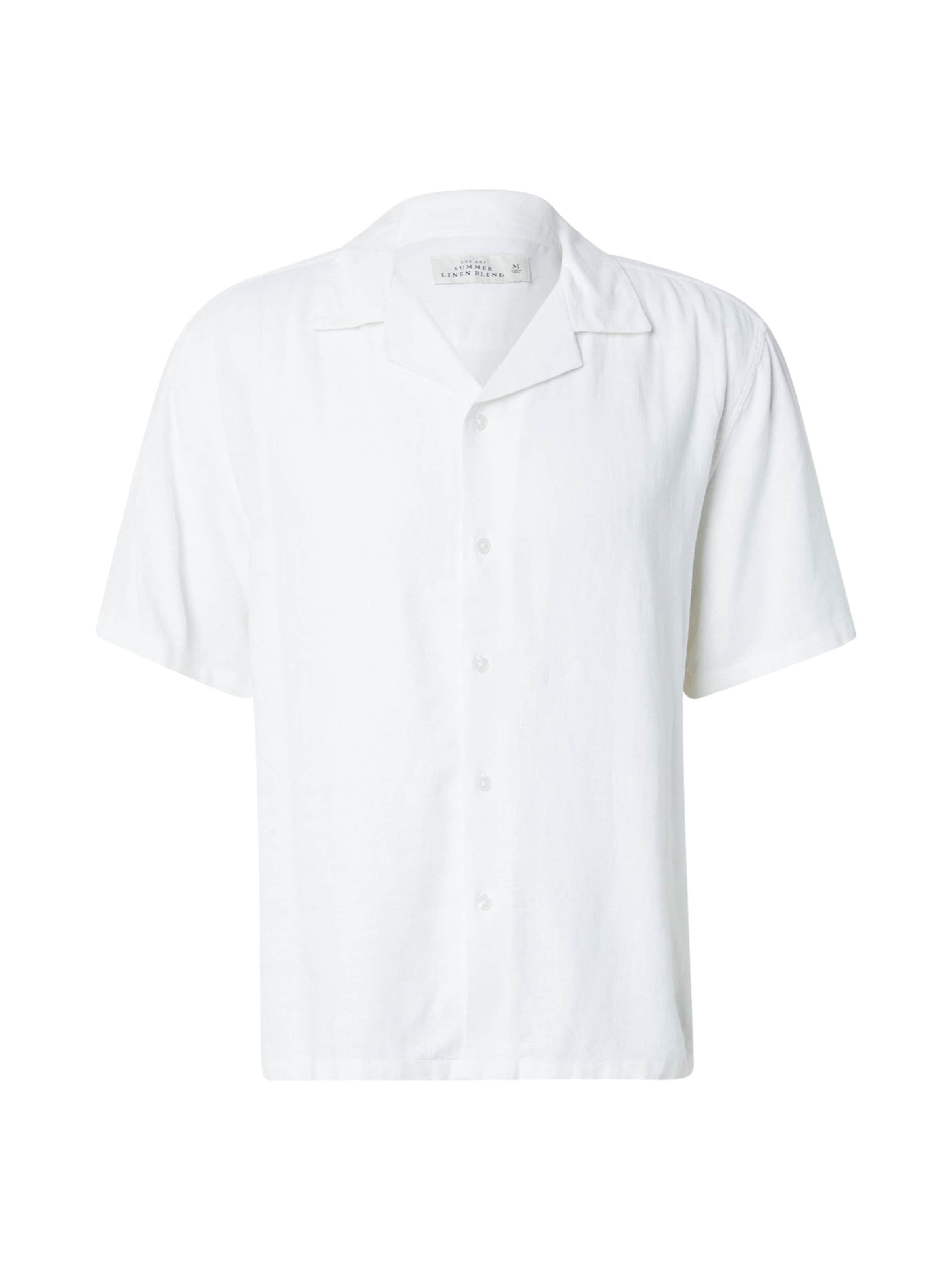 Fit confort Chemise Abercrombie & Fitch en blanc : devant