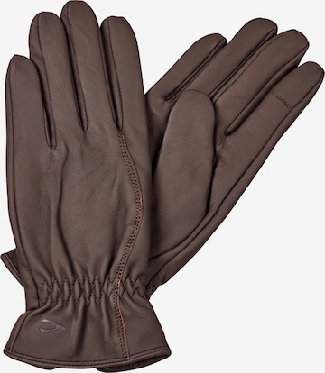 CAMEL ACTIVE Full Finger Gloves in Brown: front