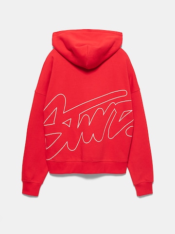 Pull&Bear Sweatshirt 'STWD' in Rot