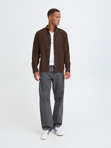 BLEND Regular Fit Langarmhemd ' BHBurley ' in Braun