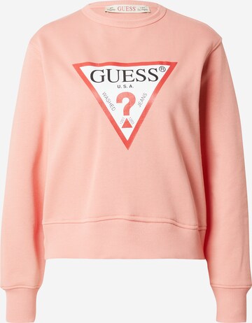 GUESS Sweatshirt in Oranje: voorkant