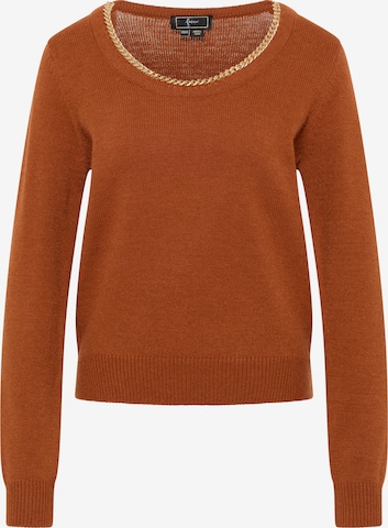 Pull-over faina en marron : devant