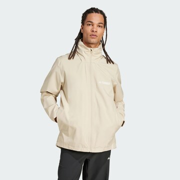 ADIDAS TERREX Outdoor jacket 'ESS' in Beige: front
