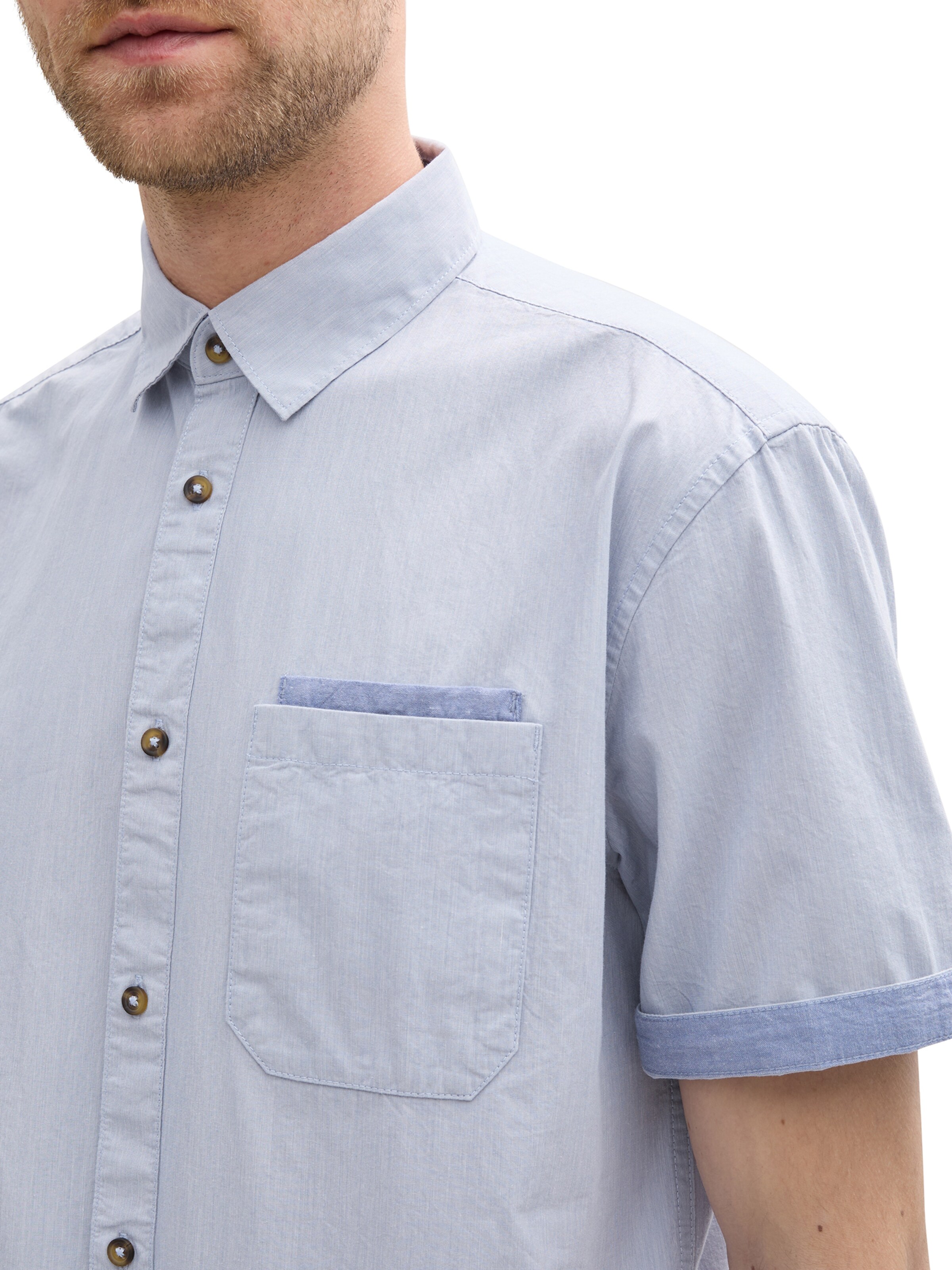 TOM TAILOR Regular fit Overhemd in Blauw