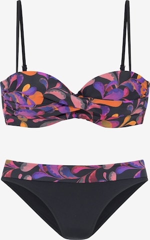 Bandeau Bikini VIVANCE en mélange de couleurs : devant