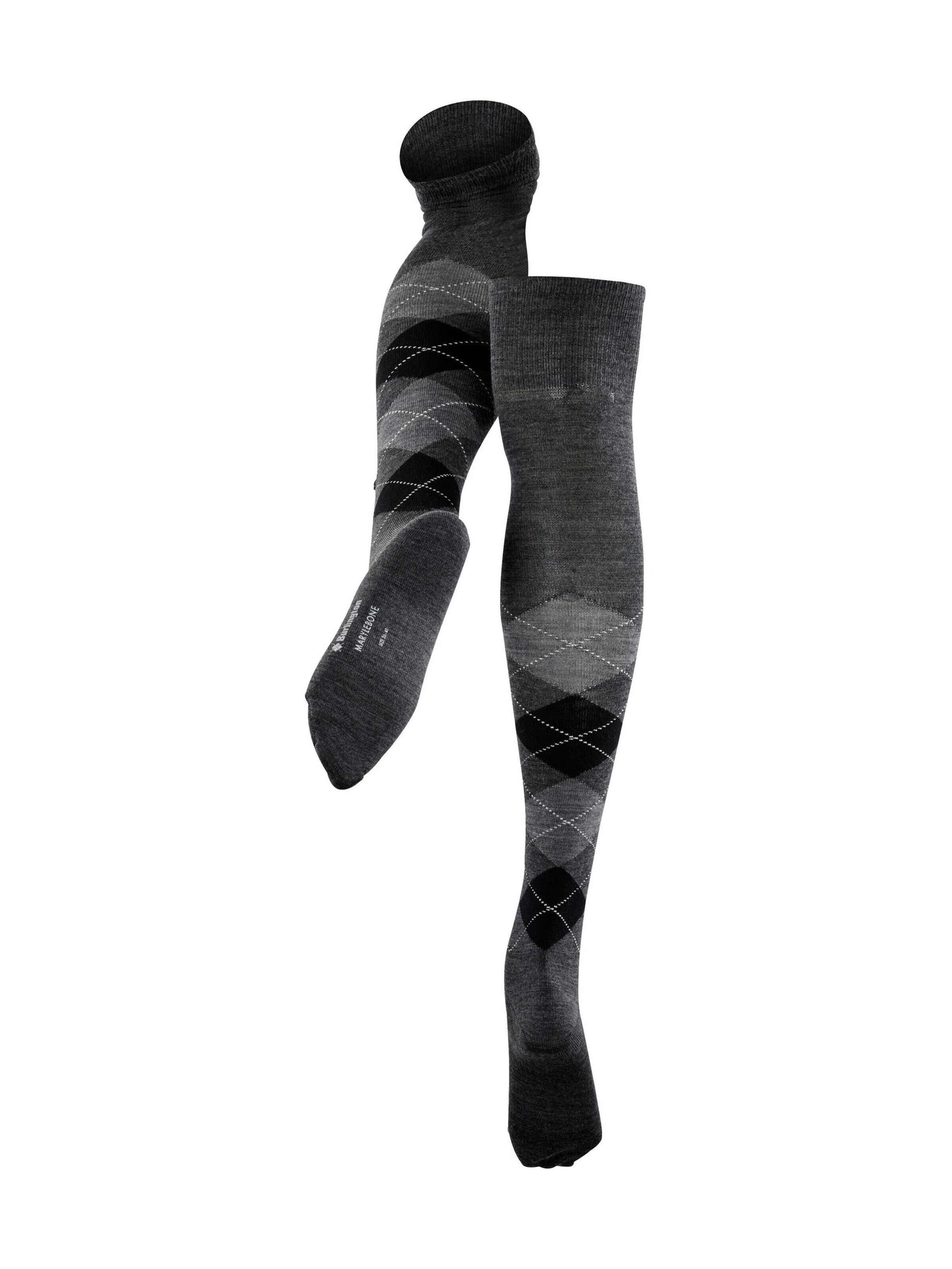 BURLINGTON Overknee Strümpfe 'Marylebone'‌‌‌‌‌‌‌‌‌ in Grau