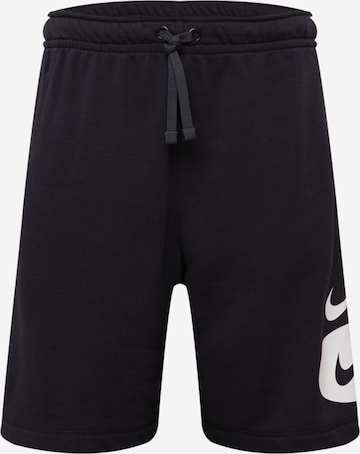 Regular Pantaloni de la Nike Sportswear pe negru: față