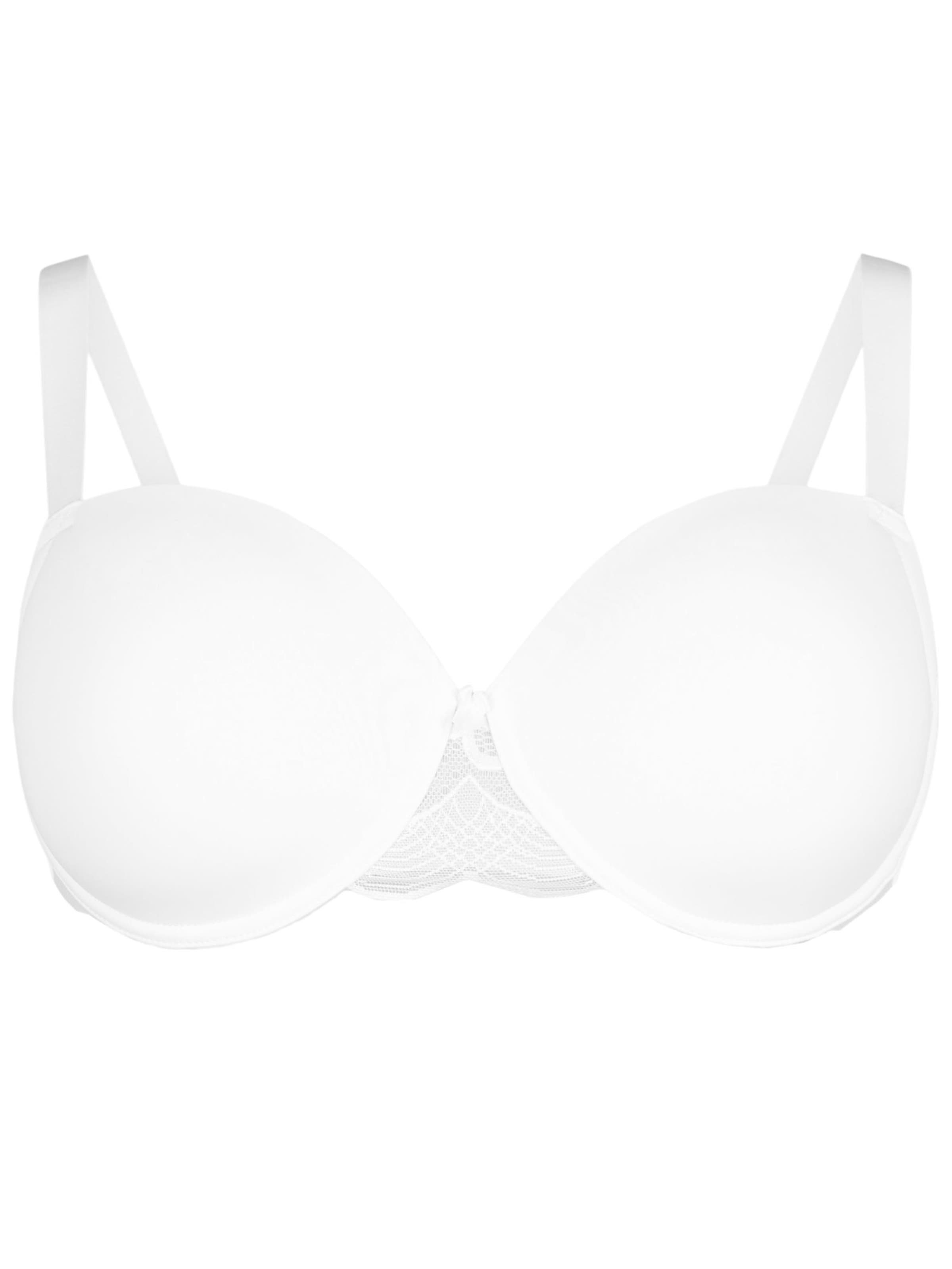 Devoted by Zizzi T-shirt Podprsenka 'LFIE' – bílá: přední strana