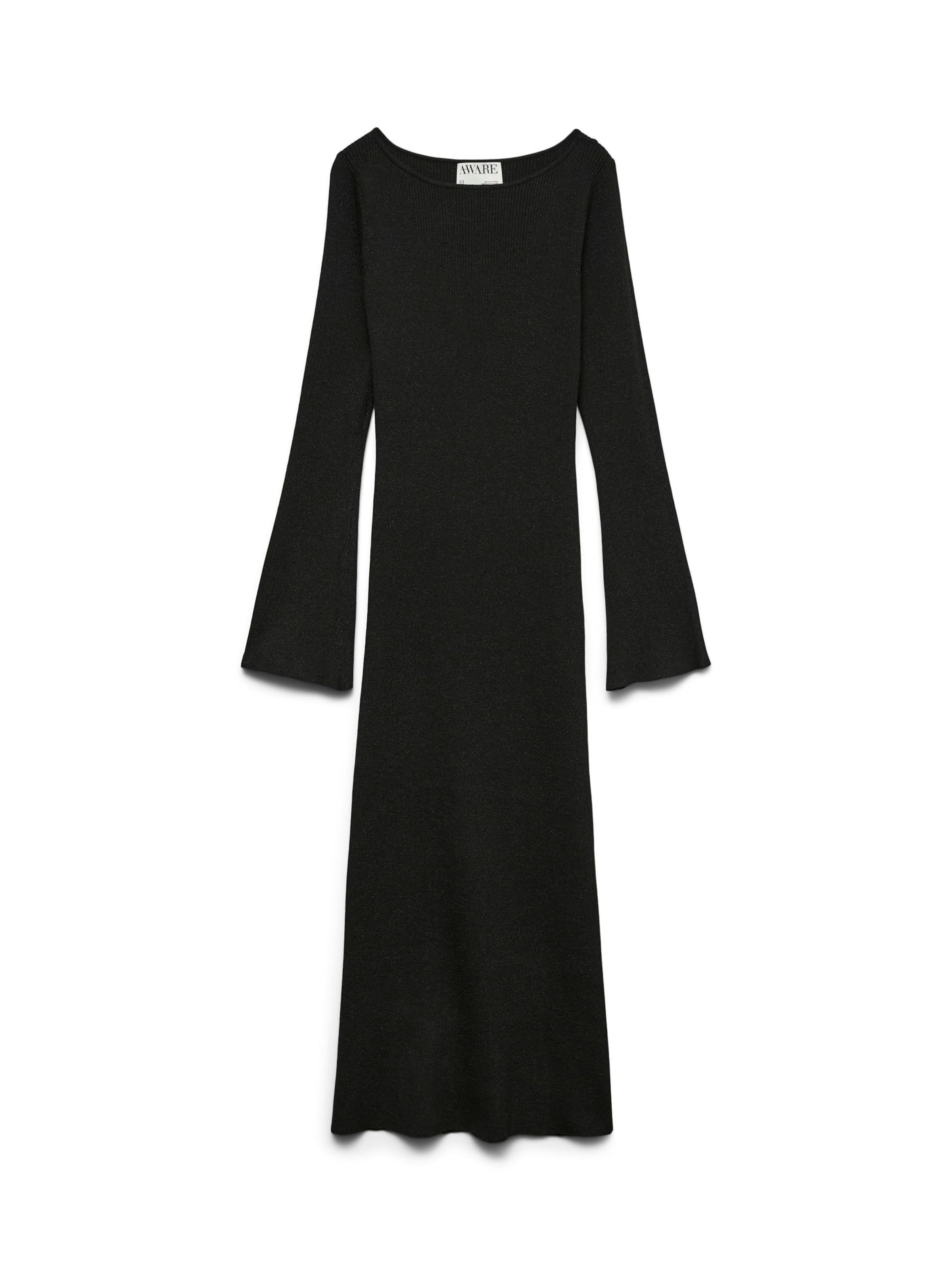 VERO MODA - Vestido de punto en negro: frente