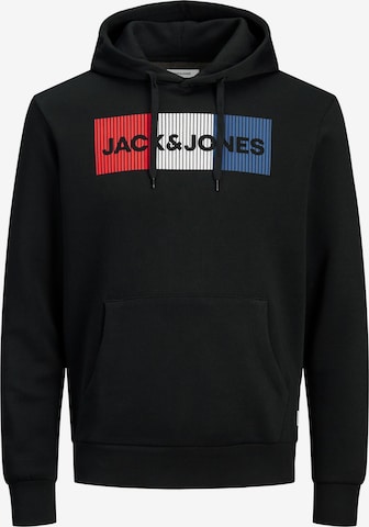 Felpa 'Ecorp' di Jack & Jones Plus in nero: frontale