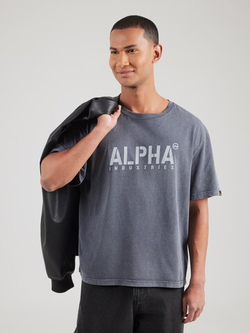 ALPHA INDUSTRIES Μπλουζάκι σε μπλε: μπροστά