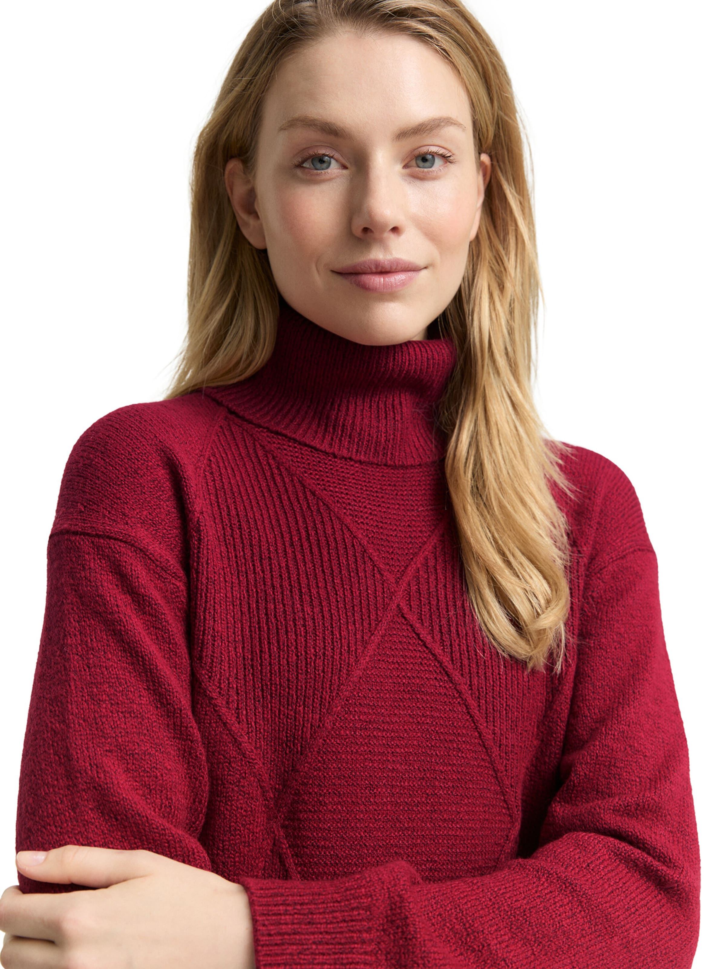 TOM TAILOR Knitted dress in Red