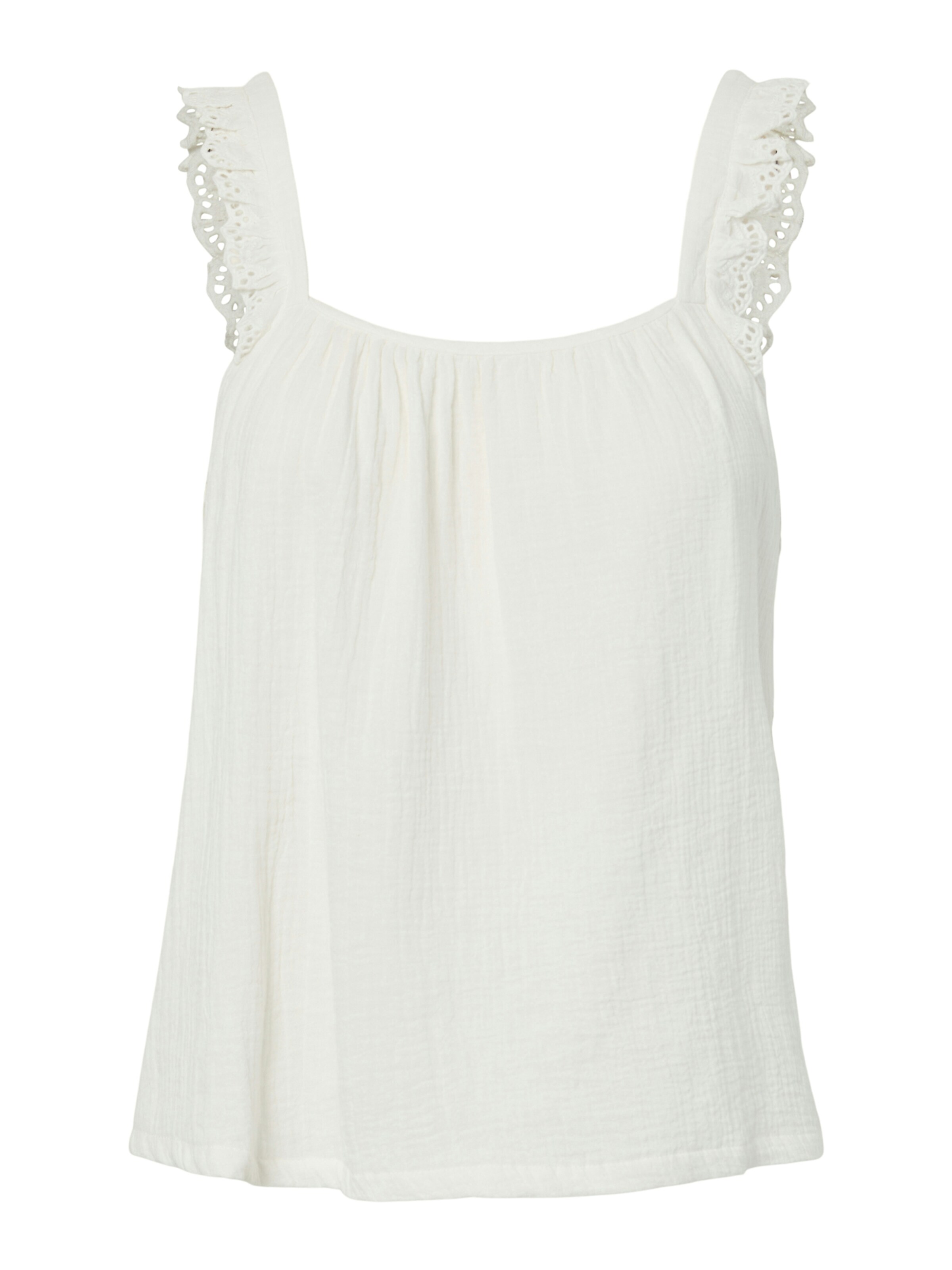 PIECES Top 'PCSASTINA' - Biela: predná strana