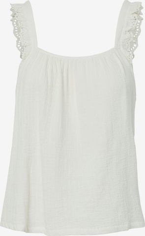 PIECES Top 'PCSASTINA' - Biela: predná strana