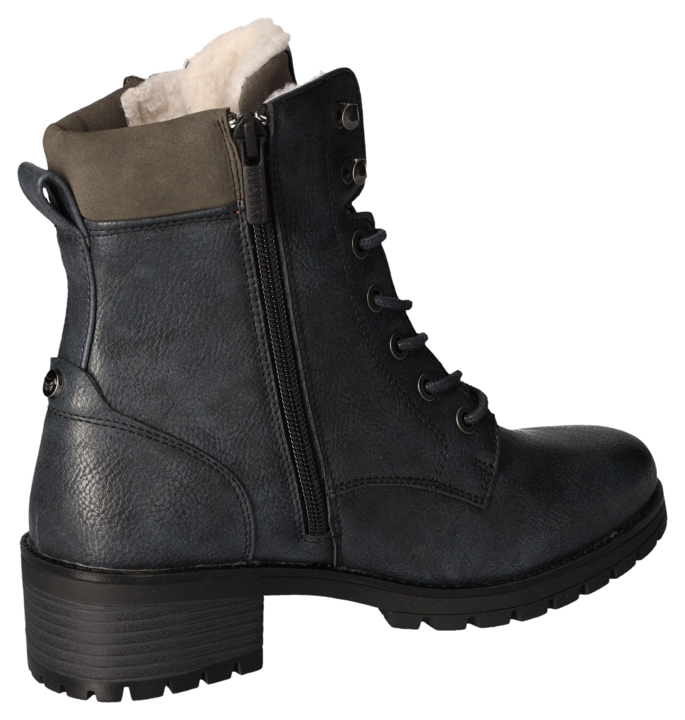 MUSTANG Lace-Up Ankle Boots in Blue