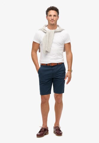 Regular Pantalon chino Superdry en bleu