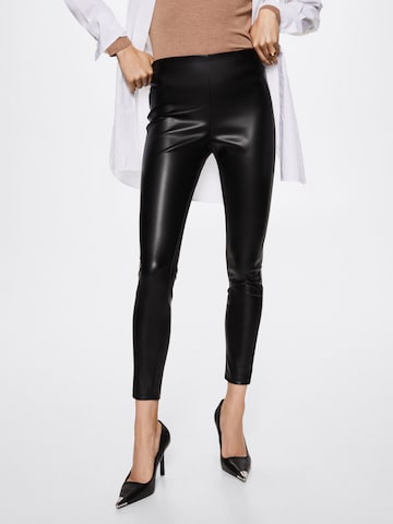 Skinny Leggings 'SPGROTO3' MANGO en noir : devant