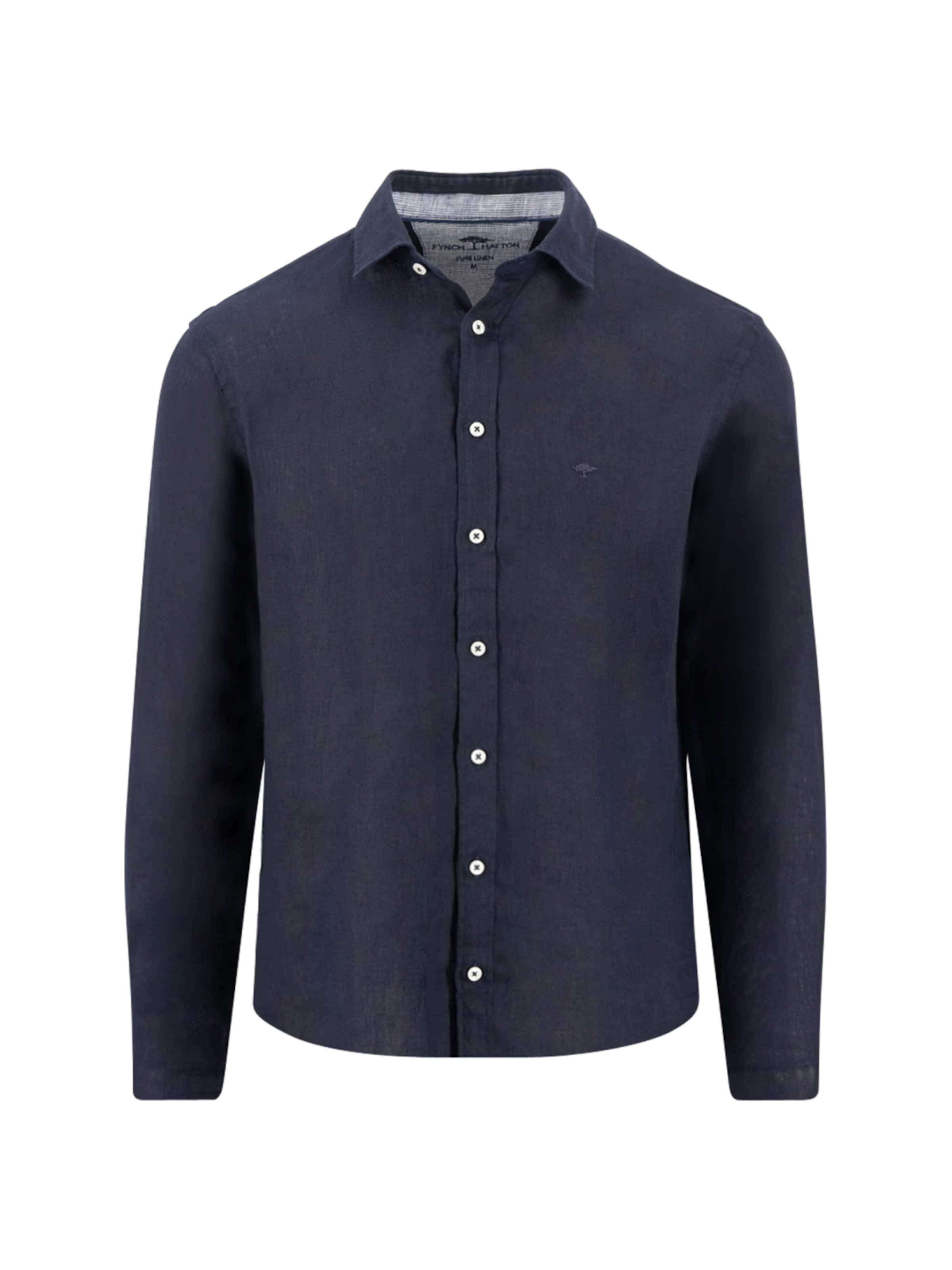 Fynch Hatton Regular Fit Hemd in Blau: Vorderseite