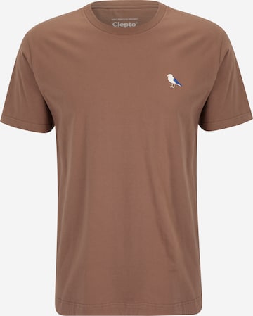 Maglietta 'Embro' di Cleptomanicx in marrone: frontale