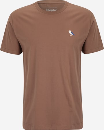 T-Shirt 'Embro' Cleptomanicx en marron : devant