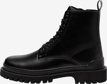 Bottines à lacets Pull&Bear en noir