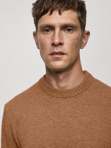 MANGO MAN Trui 'Lotus' in Bruin