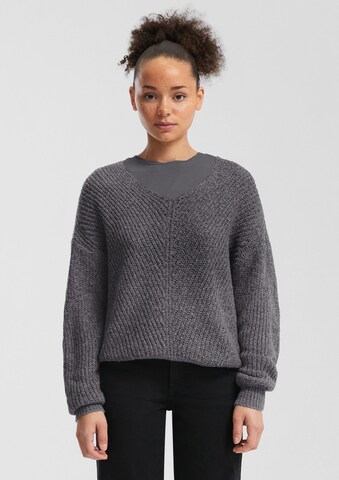 QS Pullover in Grau: Vorderseite