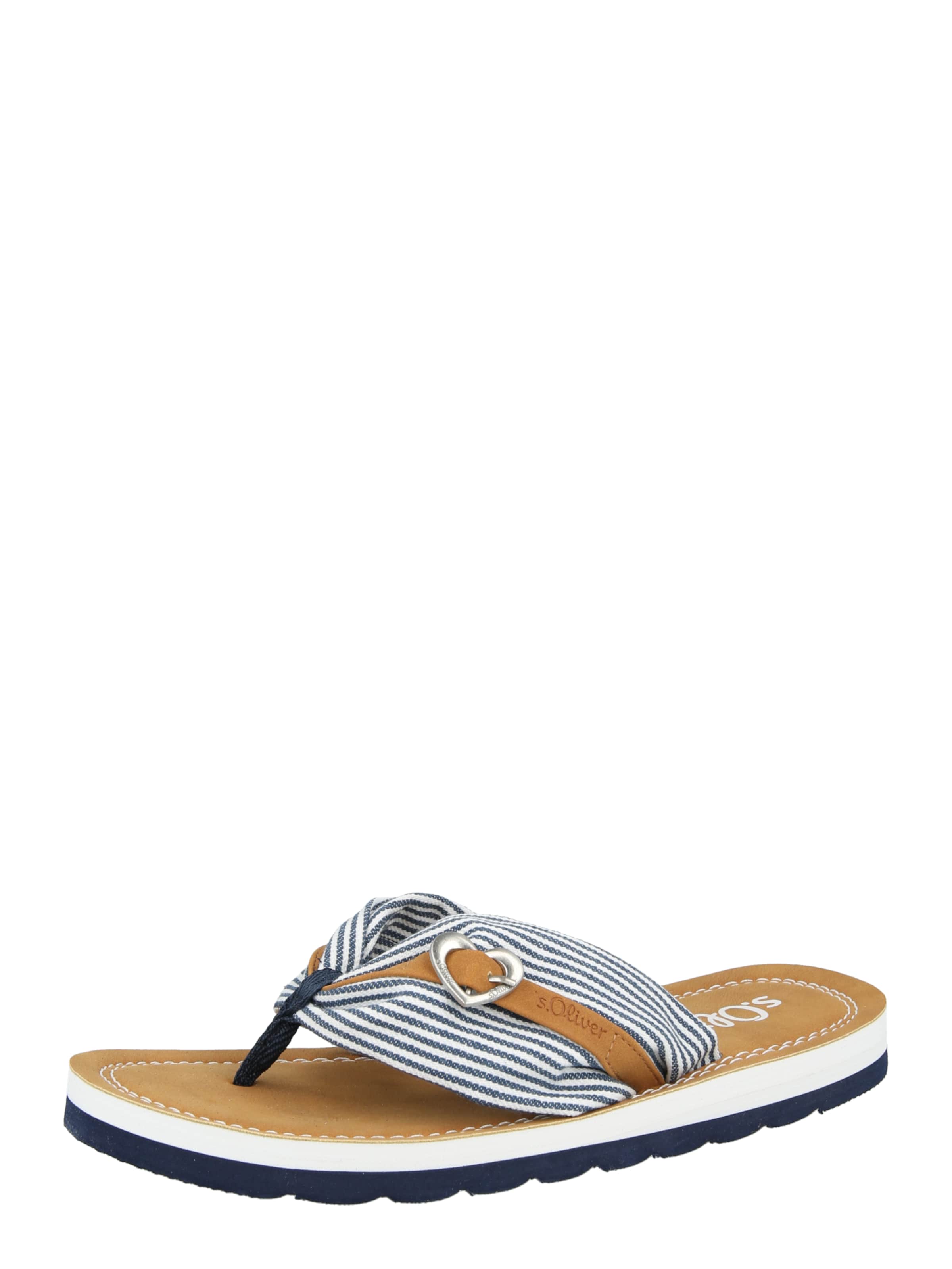 s.Oliver Teenslipper in Blauw: voorkant